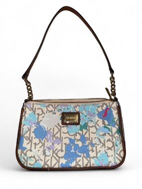 Calvin Klein Floral Monogram Shoulder Bag - Blue Multi